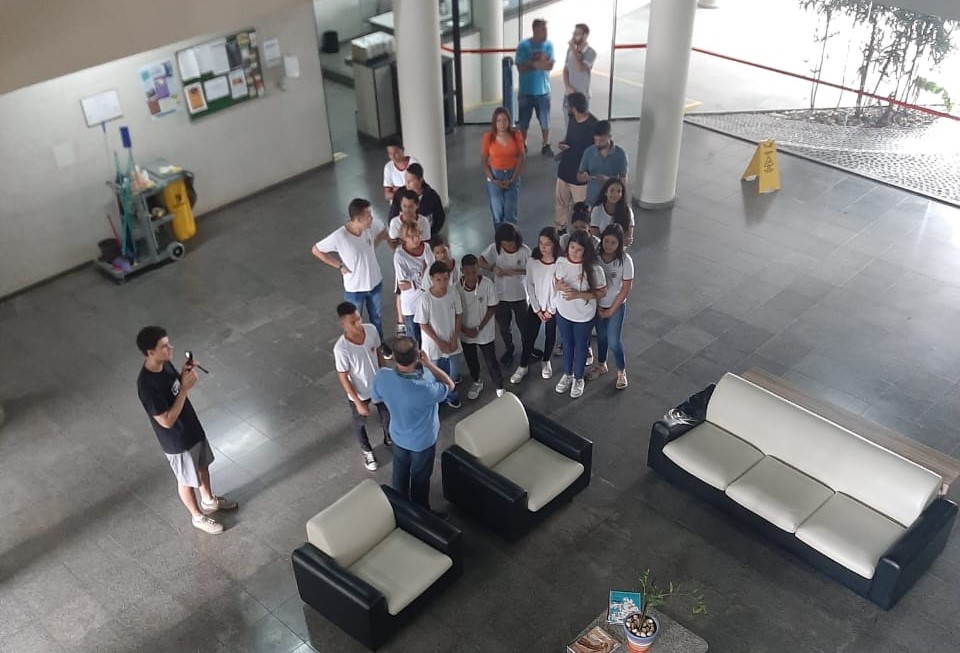 Visita da E.M.E.F. Amador Galvão Cesar de Potim-SP no Inpe de Cachoeira Paulista-SP