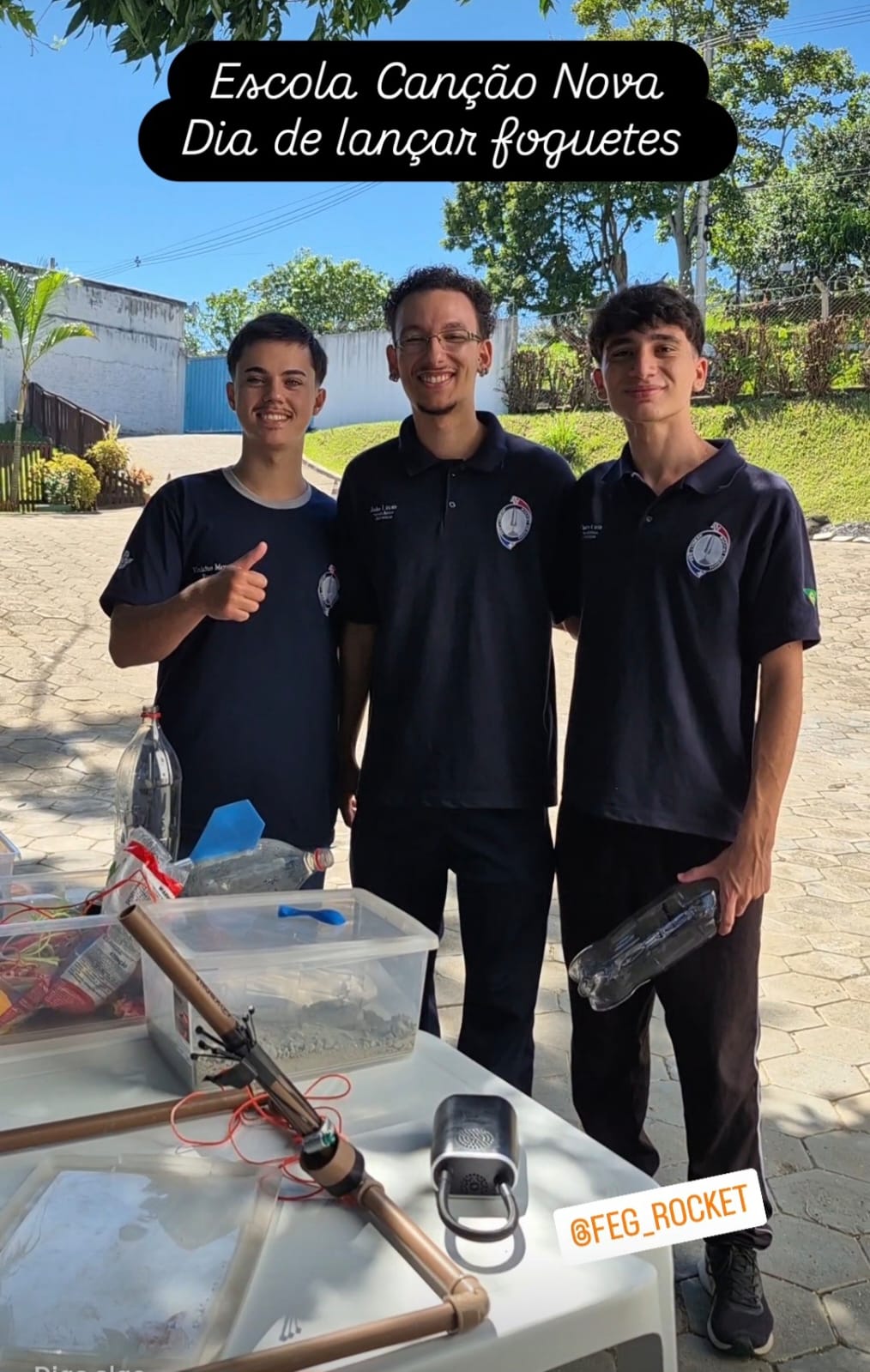 Oficina e Lançamento de Foguete a base de Água - Escola Canção Nova - Cachoeira Paulista - SP